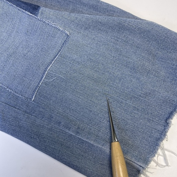 American Rag Overalls Sz 22W Patchwork Cropped Frayed Hem Aged Weathered - Picture 15 of 16